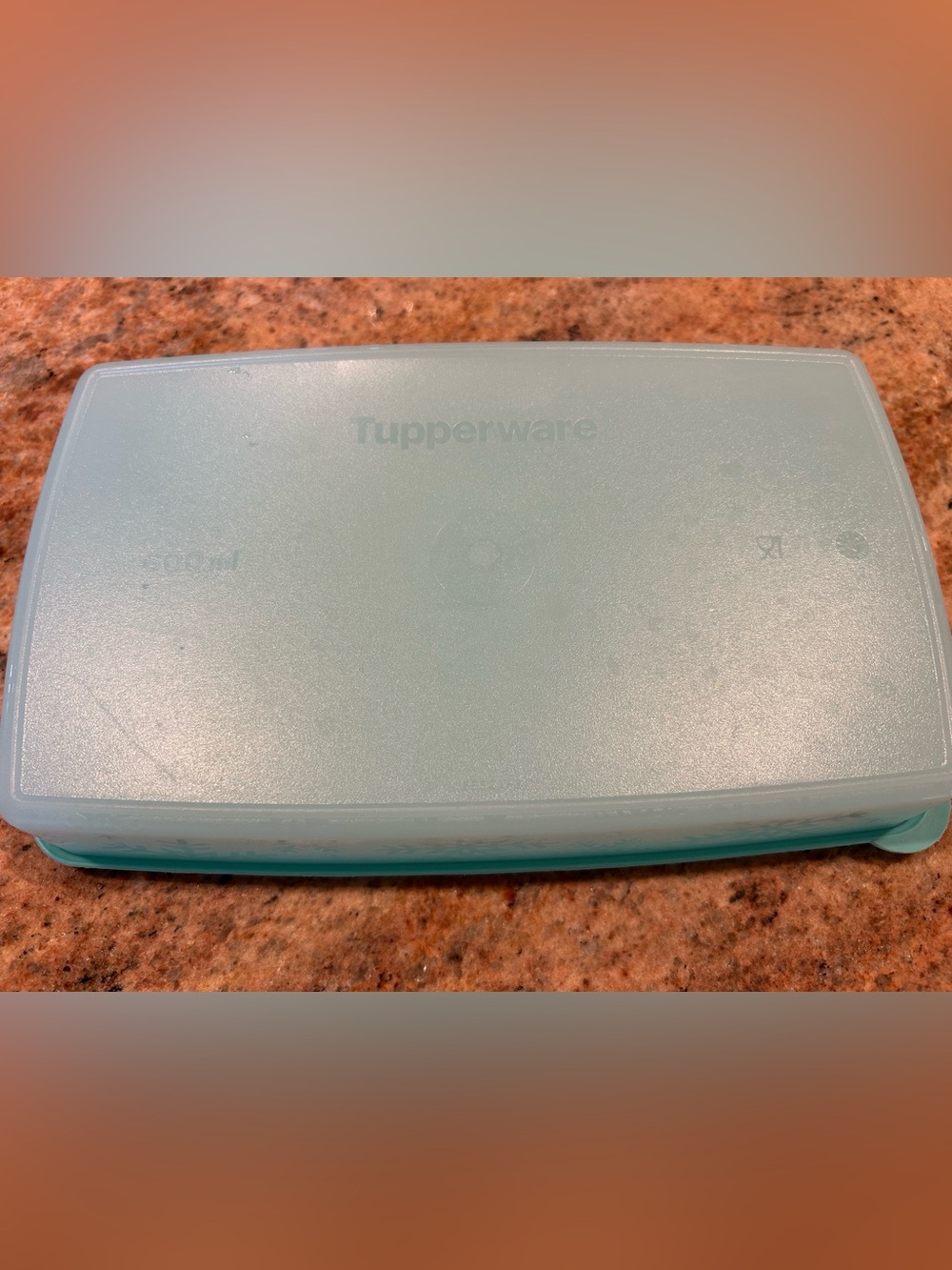 Tupperware “Freeze It” 2.5 cup Aquamarine Lid & Snowflake Sheer container 5552-A - Picture 5 of 6